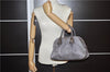 Authentic PRADA Vintage Nylon Tessuto Leather Shoulder Hand Bag Gray 4117F