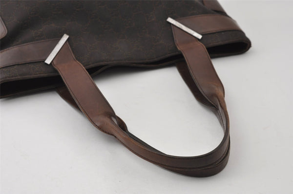 Authentic GUCCI Vintage Shoulder Tote Bag GG Canvas Leather 73983 Brown 4117I