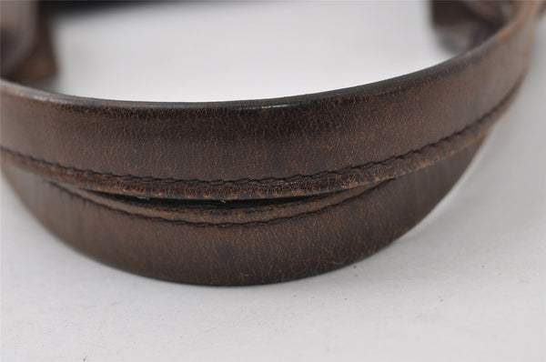 Authentic GUCCI Vintage Shoulder Tote Bag GG Canvas Leather 73983 Brown 4117I