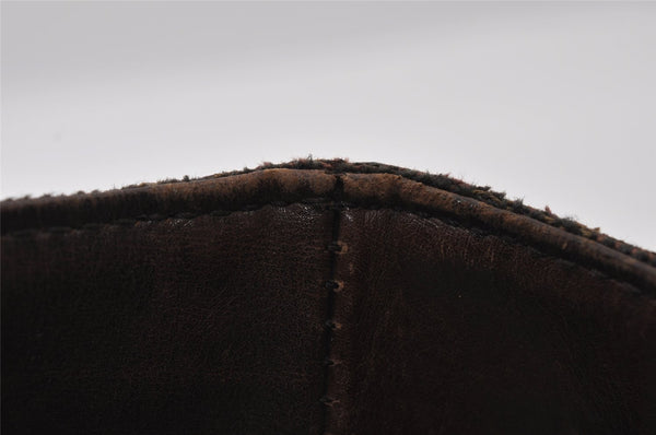 Authentic GUCCI Vintage Shoulder Tote Bag GG Canvas Leather 73983 Brown 4117I