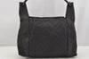 Authentic GUCCI Vintage Shoulder Tote Bag GG Canvas Leather 101292 Black 4118I
