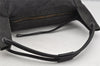 Authentic GUCCI Vintage Shoulder Tote Bag GG Canvas Leather 101292 Black 4118I