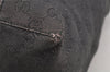 Authentic GUCCI Vintage Shoulder Tote Bag GG Canvas Leather 101292 Black 4118I