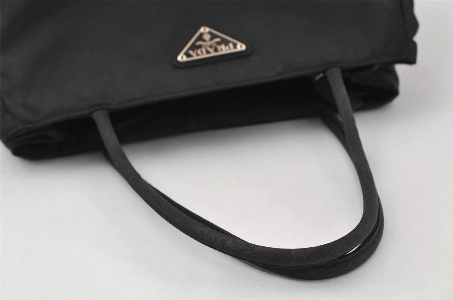 Authentic PRADA Vintage Nylon Tessuto Shoulder Hand Bag Black 4119I