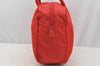 Authentic PRADA Vintage Nylon Tessuto Hand Bag Purse Red 4120I