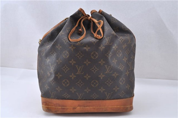 Authentic Louis Vuitton Monogram Noe Shoulder Drawstring Bag M42224 LV 4121F