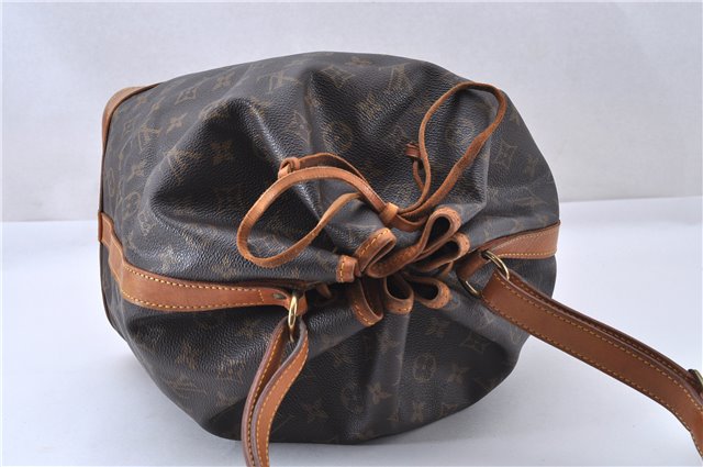 Authentic Louis Vuitton Monogram Noe Shoulder Drawstring Bag M42224 LV 4121F