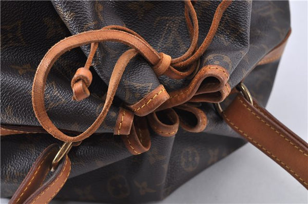 Authentic Louis Vuitton Monogram Noe Shoulder Drawstring Bag M42224 LV 4121F