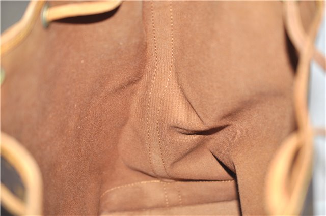 Authentic Louis Vuitton Monogram Noe Shoulder Drawstring Bag M42224 LV 4121F