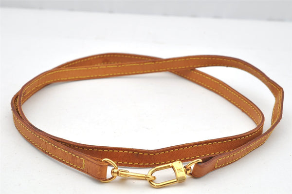 Authentic Louis Vuitton Leather Shoulder Strap Beige 44.9" LV 4124I