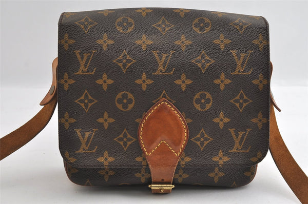 Authentic Louis Vuitton Monogram Cartouchiere MM M51253 Shoulder Cross Bag 4128I