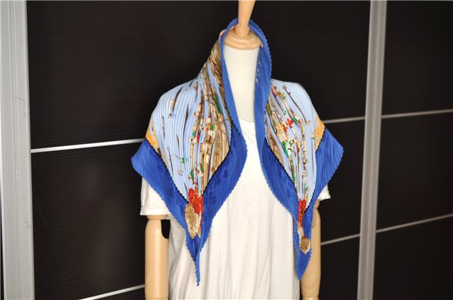 Authentic HERMES Pleats Scarf 