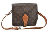 Authentic Louis Vuitton Monogram Cartouchiere MM M51253 Shoulder Cross Bag 4130I