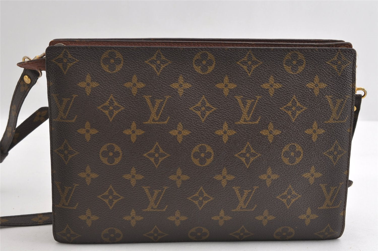 Authentic Louis Vuitton Monogram Enghien Shoulder Cross Bag M51205 LV 4131I