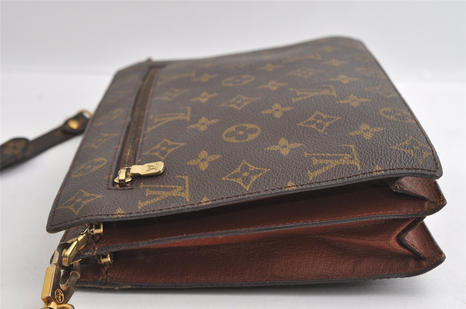 Authentic Louis Vuitton Monogram Enghien Shoulder Cross Bag M51205 LV 4131I