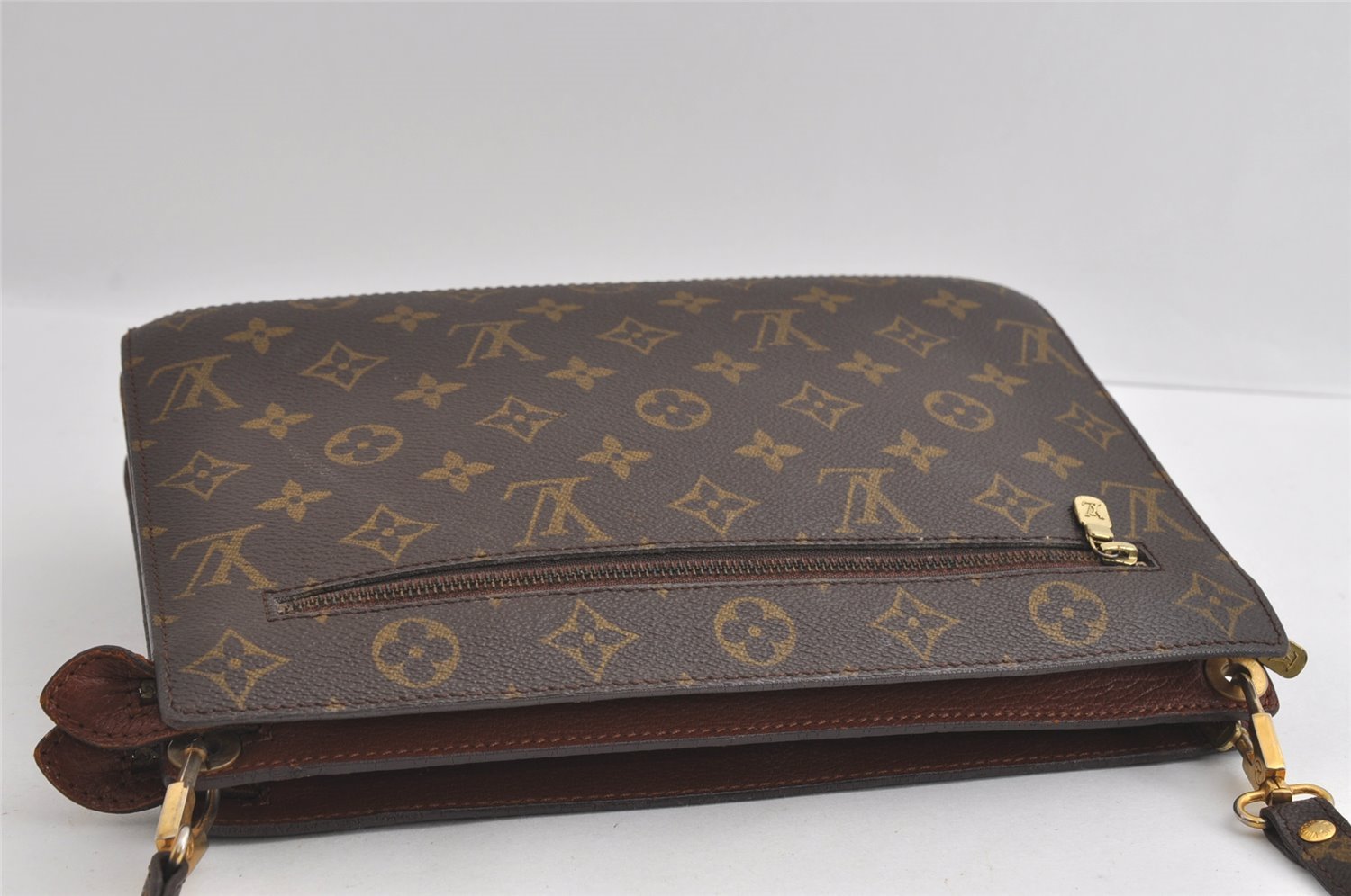 Authentic Louis Vuitton Monogram Enghien Shoulder Cross Bag M51205 LV 4131I