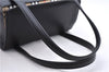 Authentic BURBERRY Vintage Leather Shoulder Hand Bag Purse Black Box 4133E