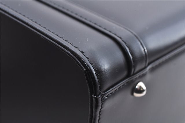 Authentic BURBERRY Vintage Leather Shoulder Hand Bag Purse Black Box 4133E