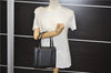 Authentic BURBERRY Vintage Leather Shoulder Hand Bag Purse Black Box 4133E