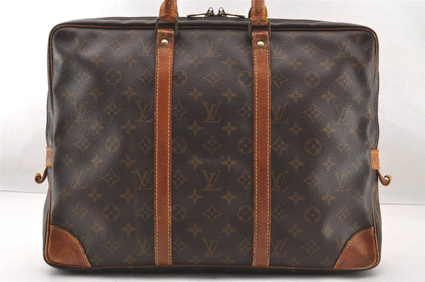 Authentic Louis Vuitton Monogram Porte Documents Voyage M53361 Briefcase 4134I