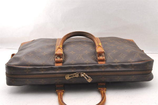 Authentic Louis Vuitton Monogram Porte Documents Voyage M53361 Briefcase 4134I