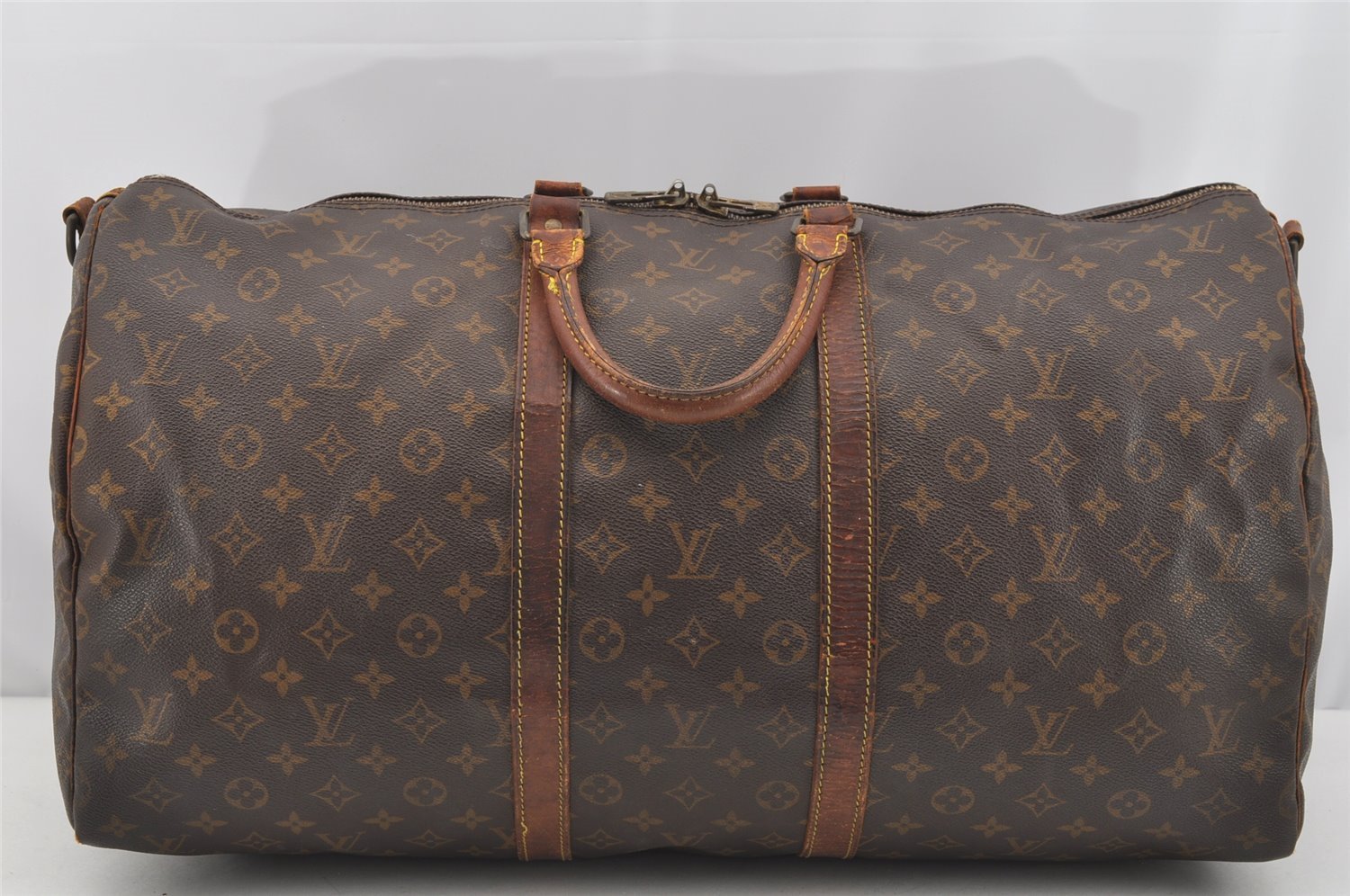 Authentic Louis Vuitton Monogram Keepall Bandouliere 55 M41414 Boston Bag 4136I