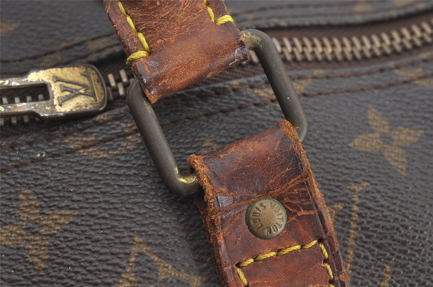 Authentic Louis Vuitton Monogram Keepall Bandouliere 55 M41414 Boston Bag 4136I