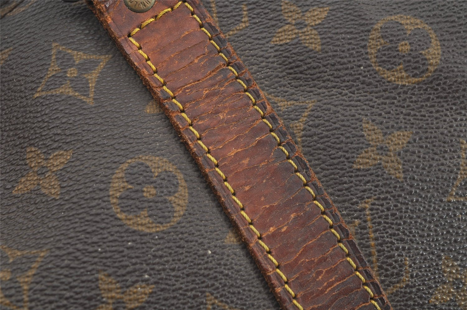 Authentic Louis Vuitton Monogram Keepall Bandouliere 55 M41414 Boston Bag 4136I
