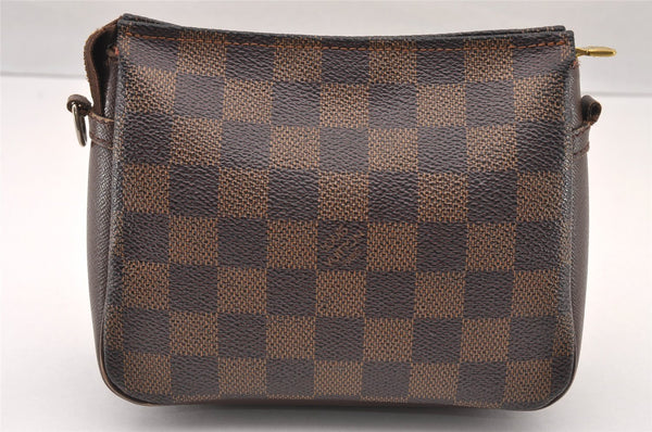 Authentic Louis Vuitton Damier Trousse Makeup Hand Bag Pouch N51982 Junk 4137I