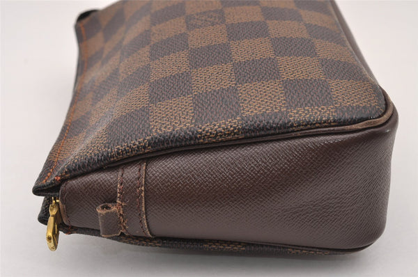 Authentic Louis Vuitton Damier Trousse Makeup Hand Bag Pouch N51982 Junk 4137I