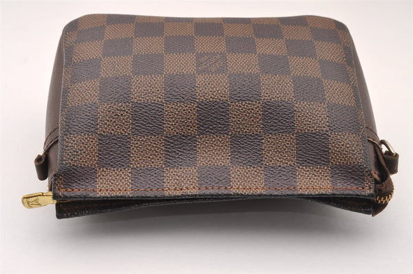 Authentic Louis Vuitton Damier Trousse Makeup Hand Bag Pouch N51982 Junk 4137I