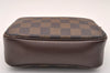 Authentic Louis Vuitton Damier Trousse Makeup Hand Bag Pouch N51982 Junk 4137I