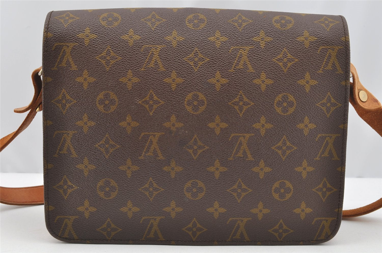 Authentic Louis Vuitton Monogram Cartouchiere GM Shoulder Bag Old Model 4138I