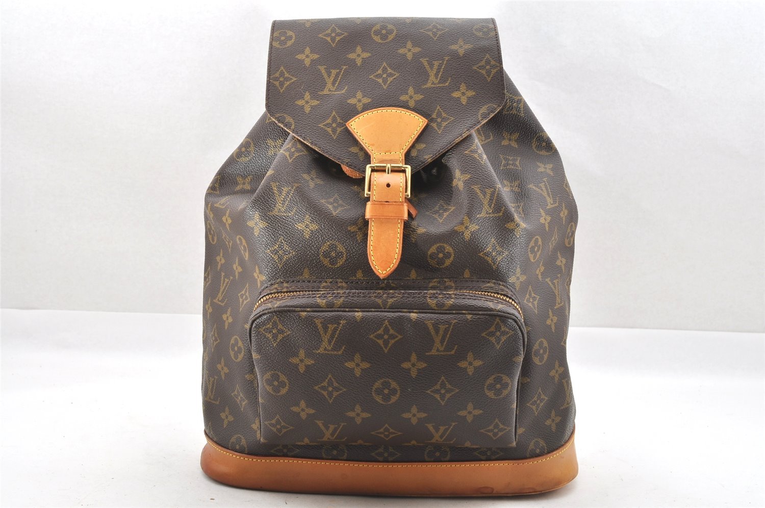 Authentic Louis Vuitton Monogram Montsouris GM Backpack M51135 LV 4139I