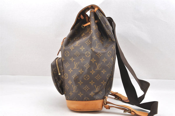 Authentic Louis Vuitton Monogram Montsouris GM Backpack M51135 LV 4139I