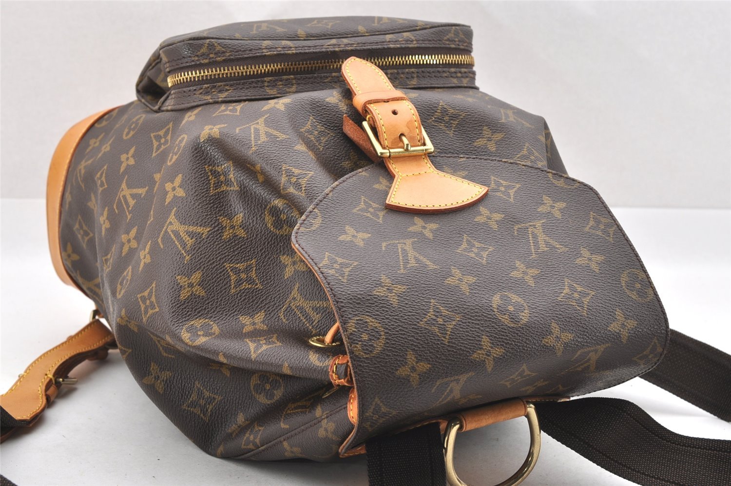 Authentic Louis Vuitton Monogram Montsouris GM Backpack M51135 LV 4139I