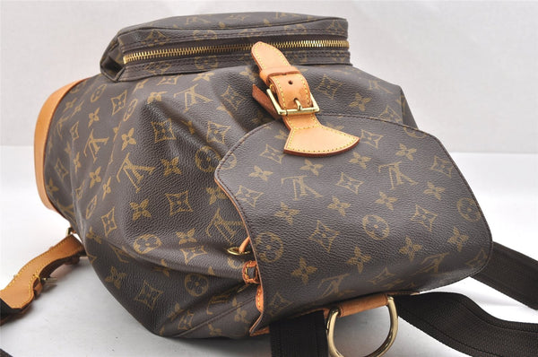 Authentic Louis Vuitton Monogram Montsouris GM Backpack M51135 LV 4139I