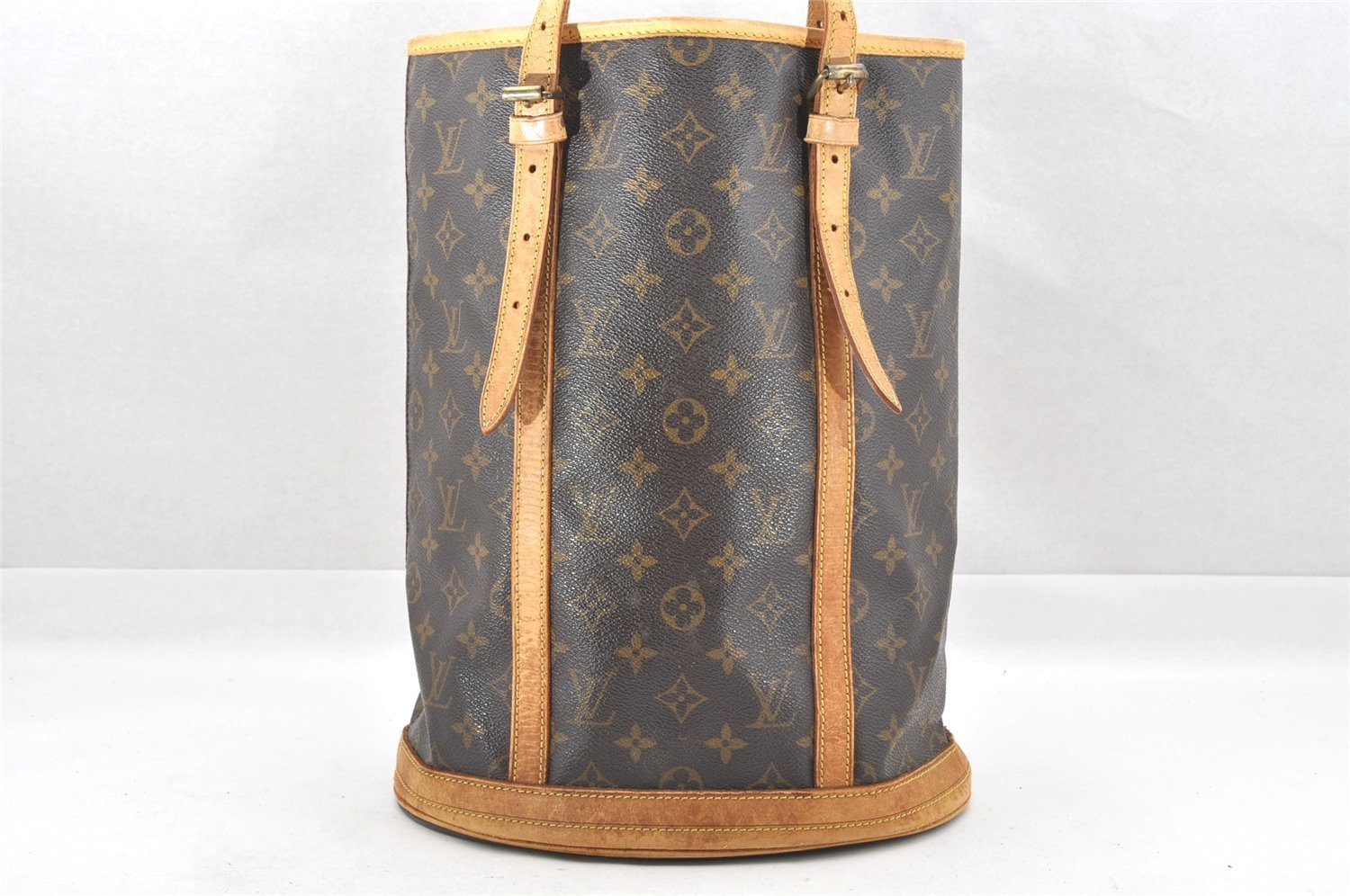 Authentic Louis Vuitton Monogram Bucket GM Shoulder Tote Bag M42236 LV 4140I