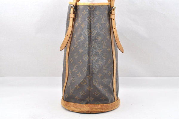 Authentic Louis Vuitton Monogram Bucket GM Shoulder Tote Bag M42236 LV 4140I