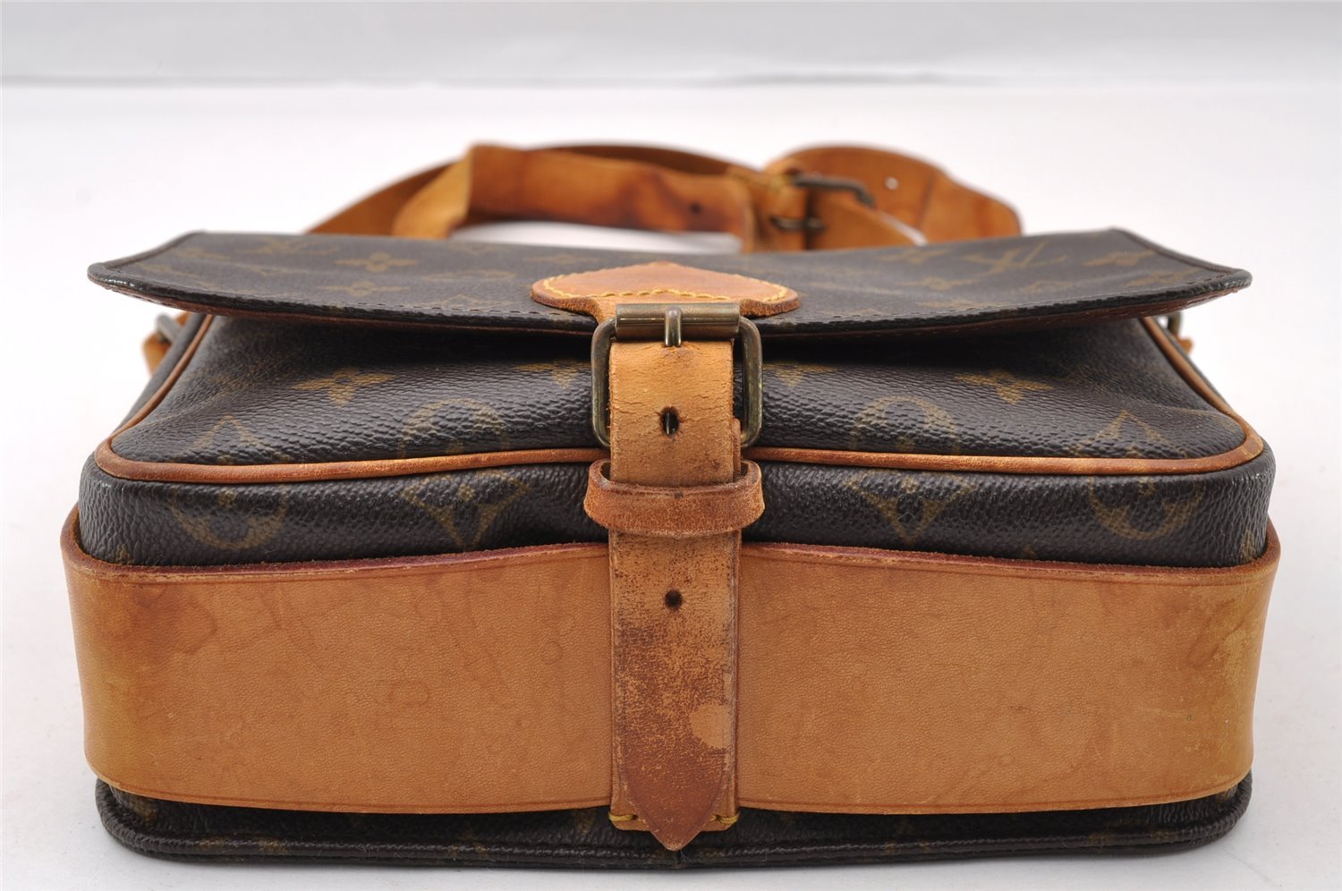 Authentic Louis Vuitton Monogram Cartouchiere MM M51253 Shoulder Cross Bag 4141I