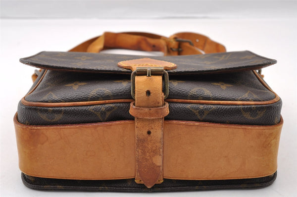Authentic Louis Vuitton Monogram Cartouchiere MM M51253 Shoulder Cross Bag 4141I