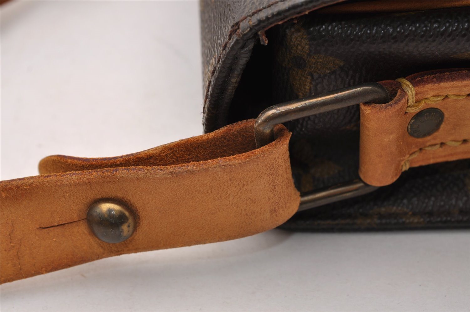 Authentic Louis Vuitton Monogram Cartouchiere MM M51253 Shoulder Cross Bag 4141I