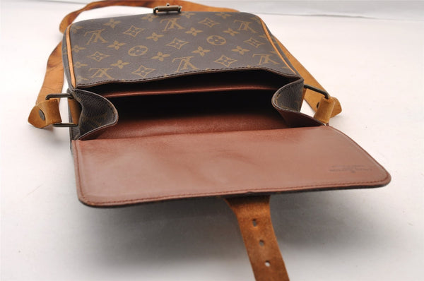 Authentic Louis Vuitton Monogram Cartouchiere MM M51253 Shoulder Cross Bag 4141I