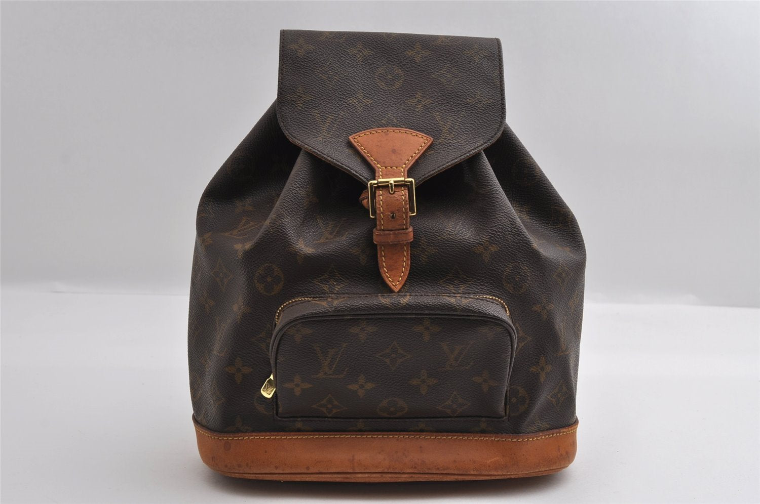 Authentic Louis Vuitton Monogram Montsouris MM Backpack M51136 LV 4143I