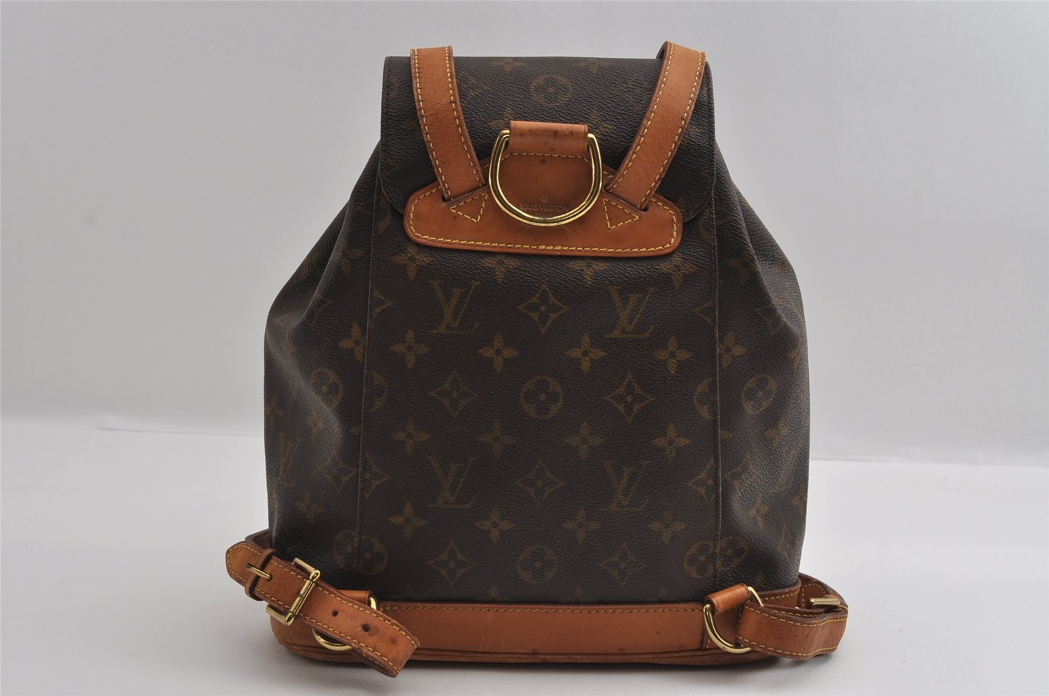 Authentic Louis Vuitton Monogram Montsouris MM Backpack M51136 LV 4143I