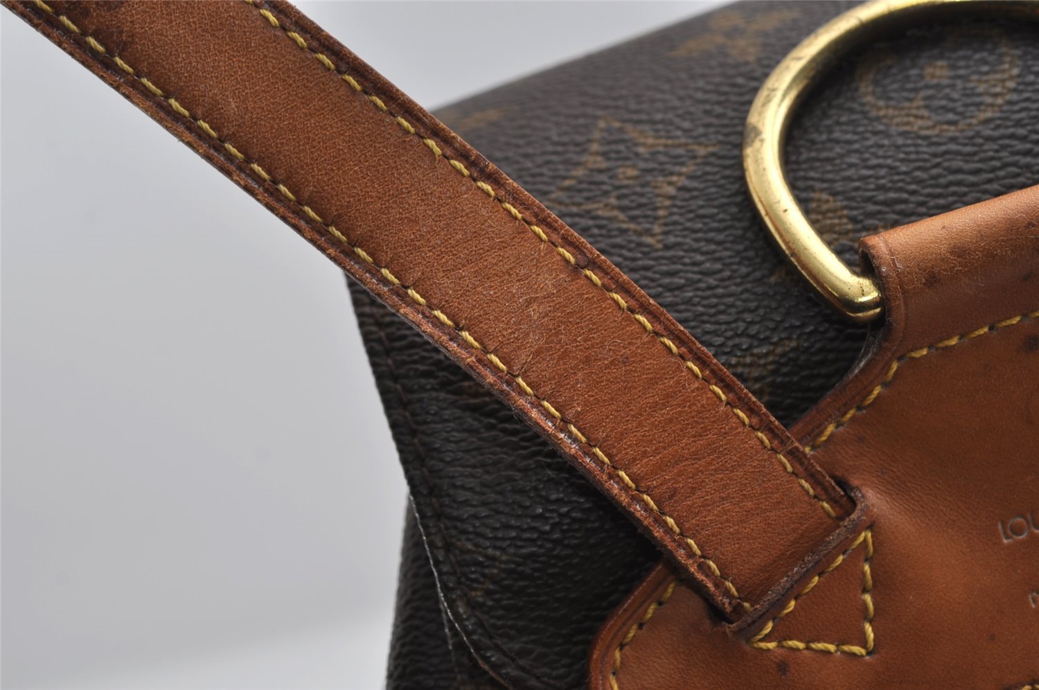 Authentic Louis Vuitton Monogram Montsouris MM Backpack M51136 LV 4143I