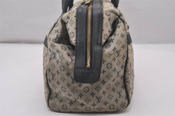 Authentic Louis Vuitton Monogram Mini Josephine GM Hand Bag Blue M92211 LV 4144I