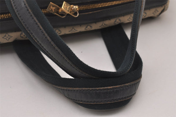 Authentic Louis Vuitton Monogram Mini Josephine GM Hand Bag Blue M92211 LV 4144I