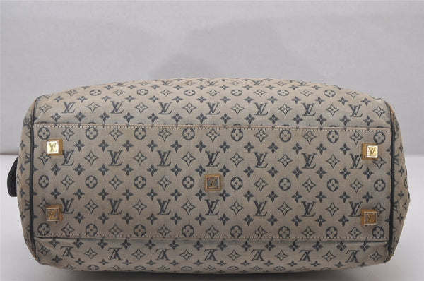 Authentic Louis Vuitton Monogram Mini Josephine GM Hand Bag Blue M92211 LV 4144I