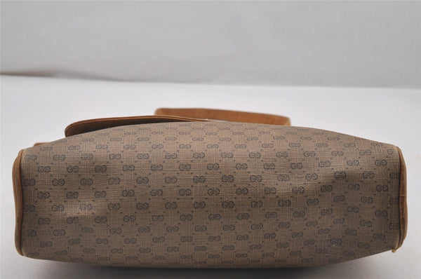 Authentic GUCCI Micro GG PVC Leather Shoulder Cross Body Bag Brown Junk 4145I